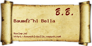 Baumöhl Bella névjegykártya